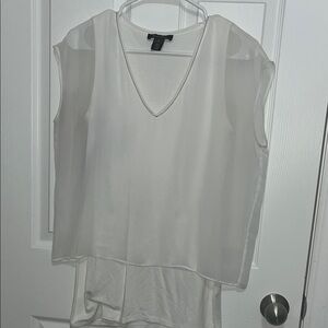 White House Black Market White Sleeveless Top